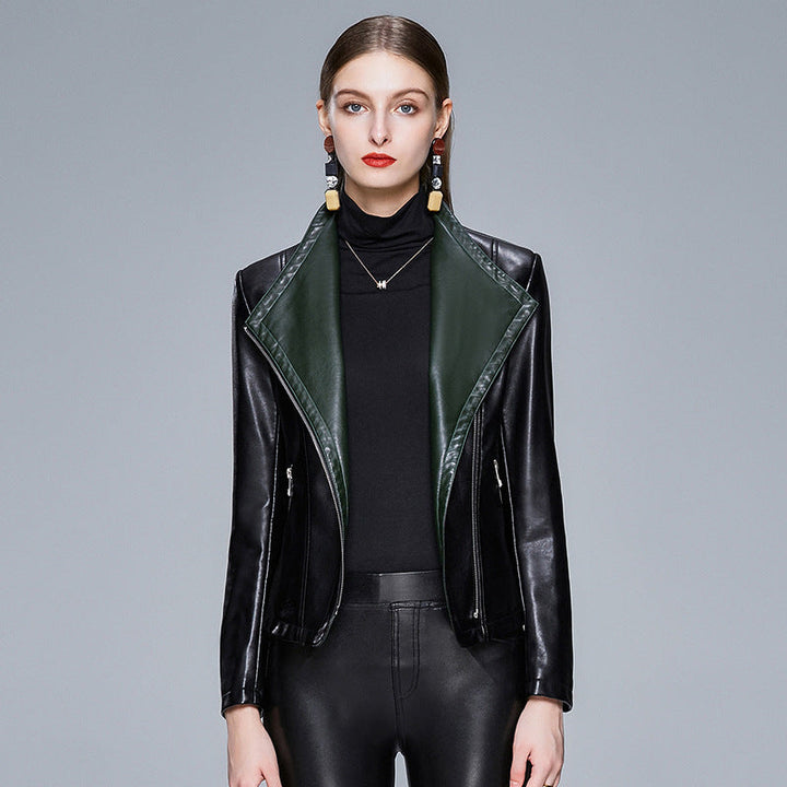 Julia - Leather Jacket Slim