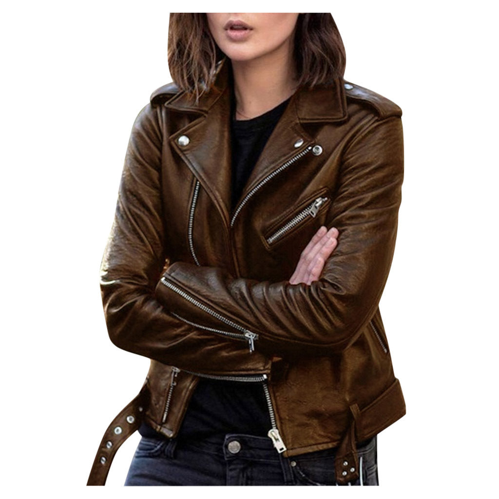 JIll - Vegan Leather Biker Jacket