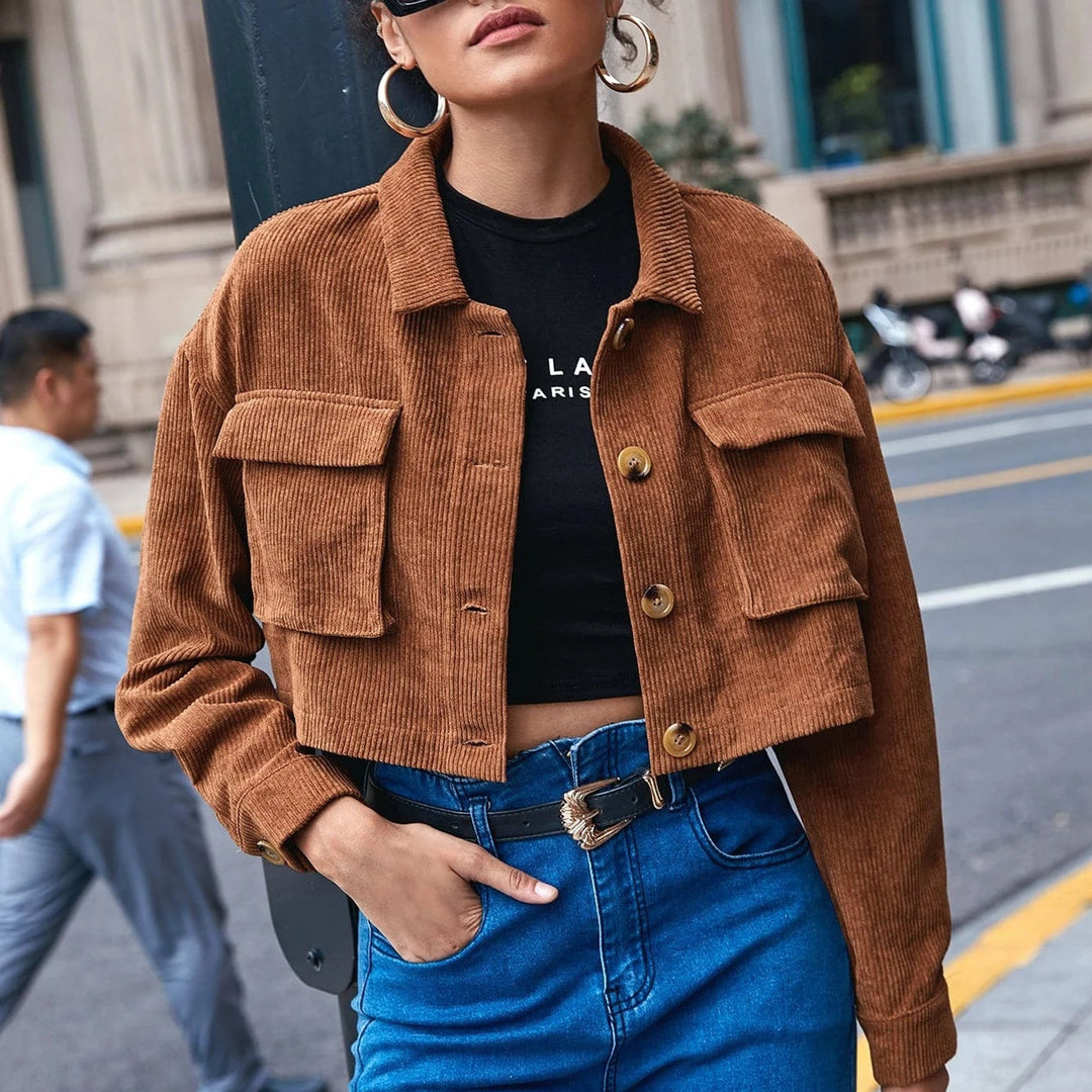 Lola - Corduroy Cropped Jacket