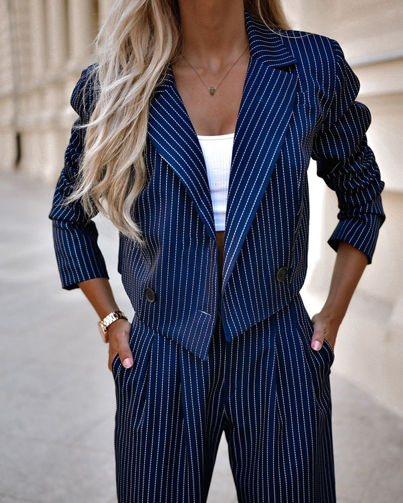 SOFIE - Striped Crop Top Suit