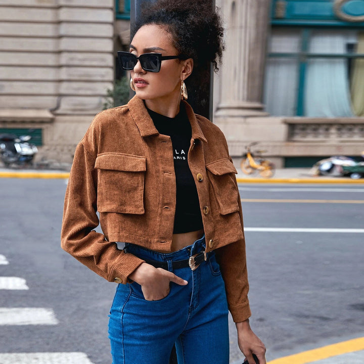 Lola - Corduroy Cropped Jacket